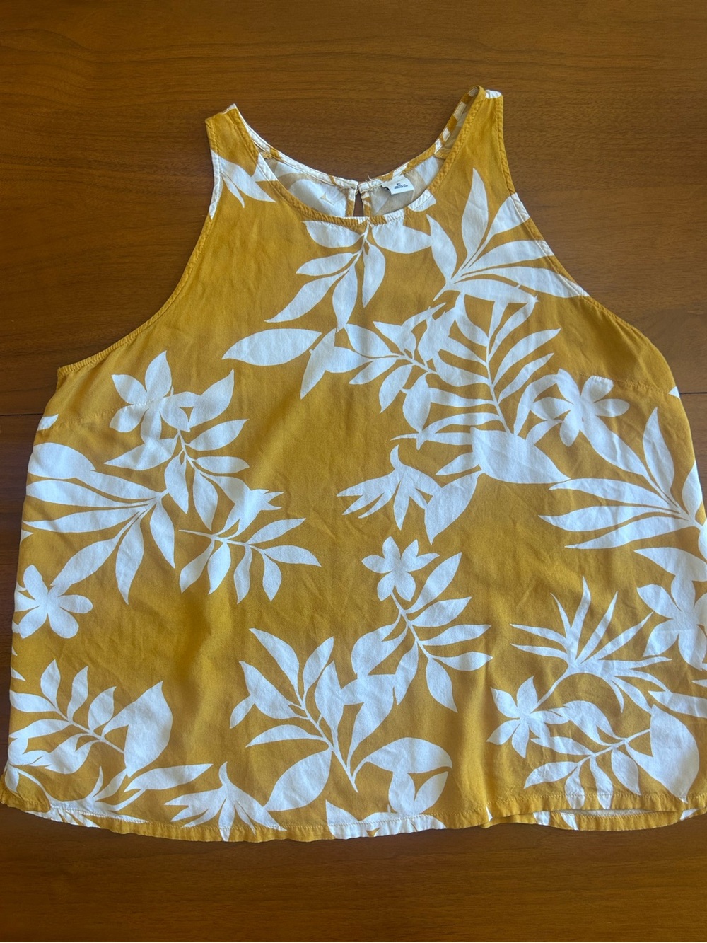 Old Navy Size XL Women’s Mustard Floral Tank Top